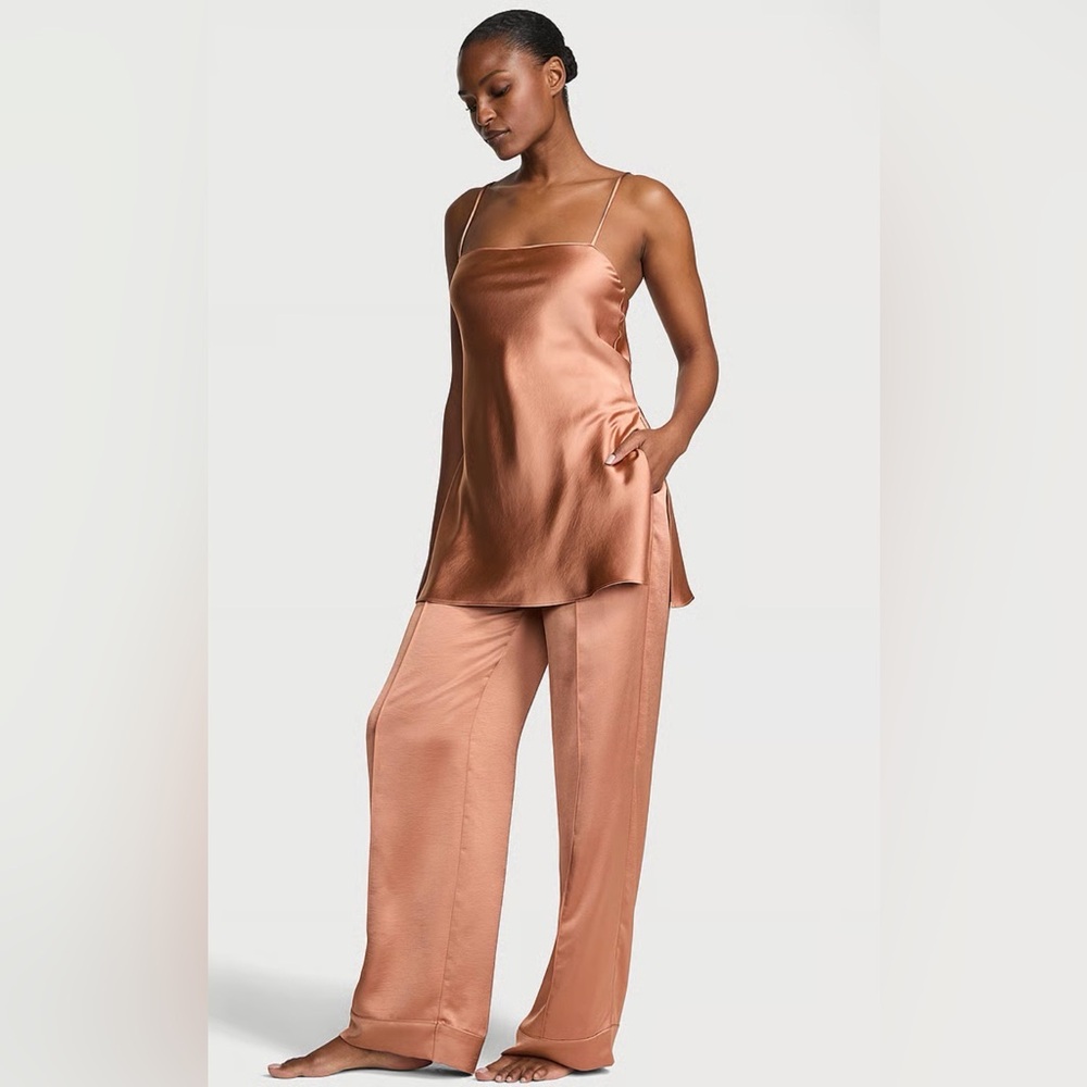 Victoria Secret Luxe Satin tunic and Pants Set